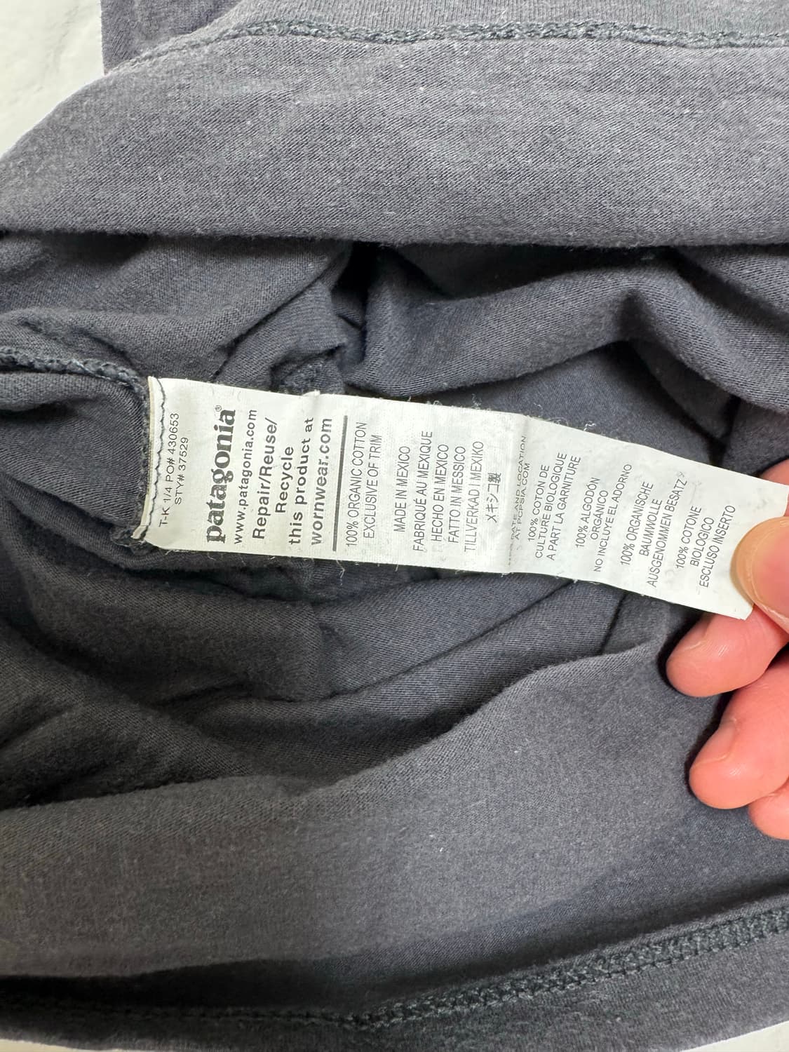 파타고니아 P-6 티셔츠 M 잉크 블랙 상품이미지5