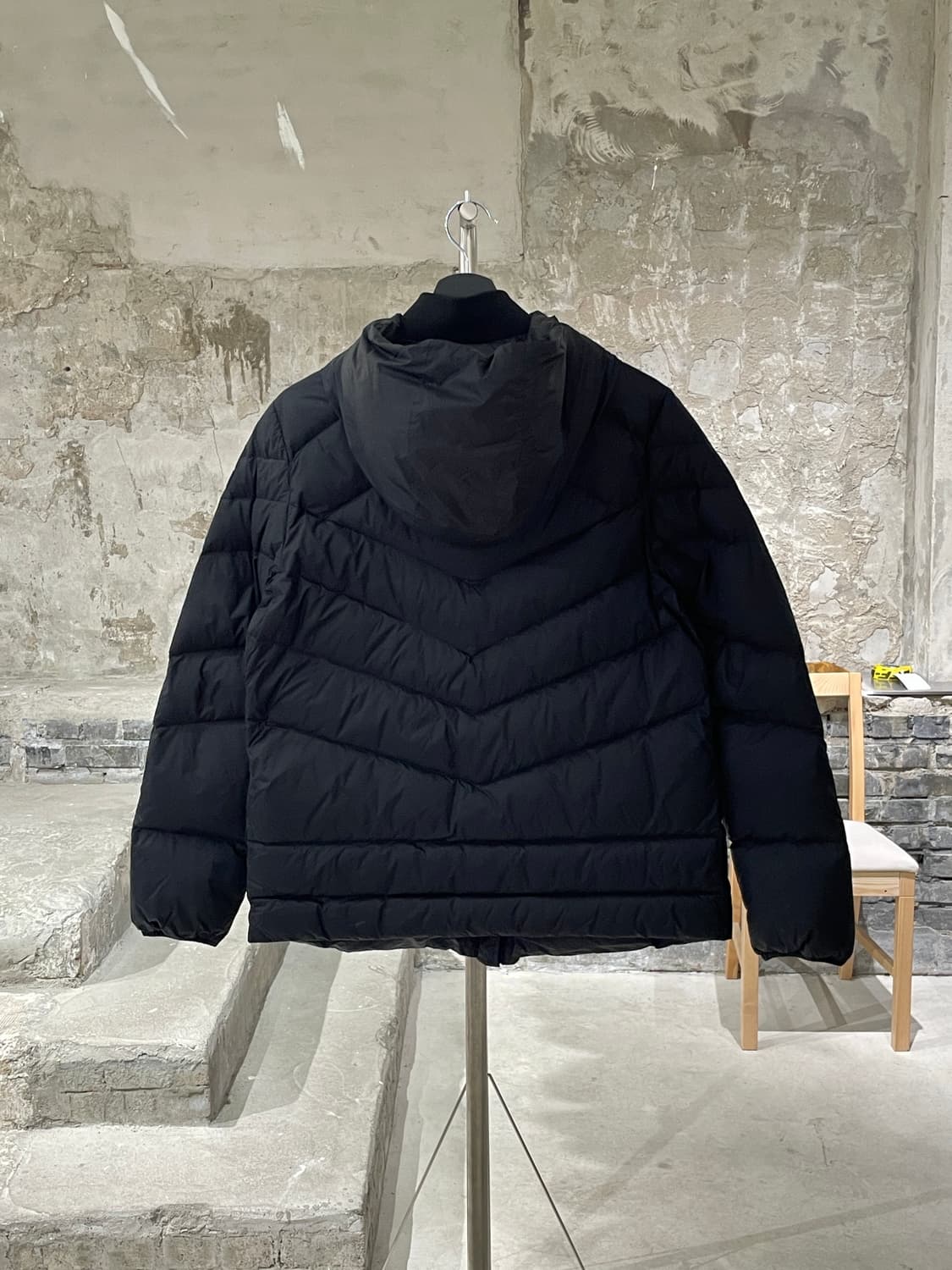 디젤 블랙 투 웨이 집업 덕 다운 경량 패딩 상품이미지6
