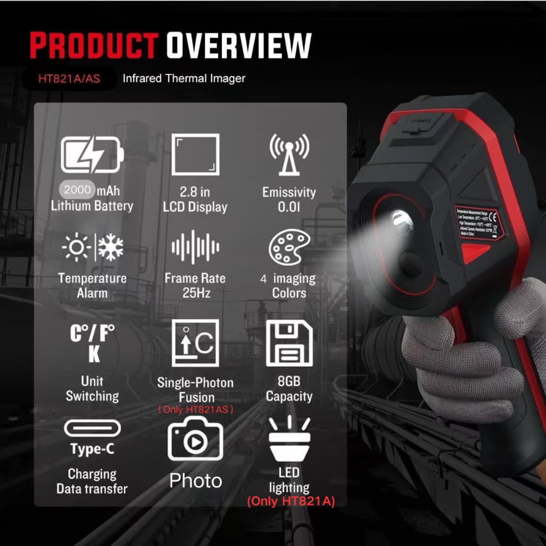 충전식 열화상 카메라 방수 방진 산업용 상품이미지5