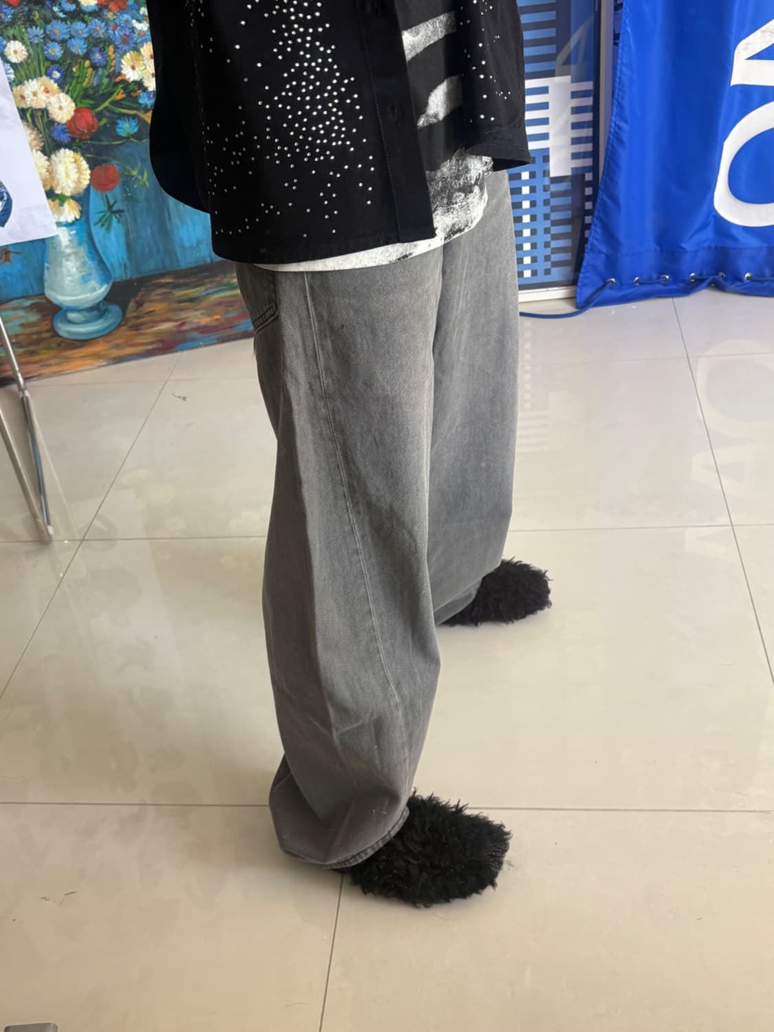 barrel leg jeans pant EC LONG 상품이미지4