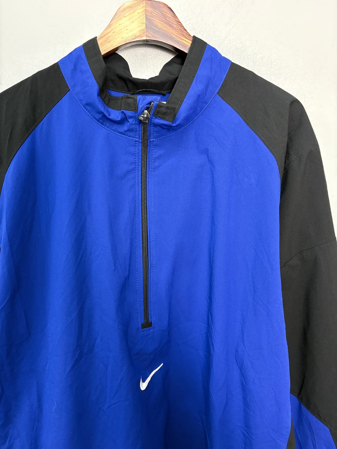 나이키 스우시 올드스쿨 블루블랙 아노락 반집업 자켓A3698 상품이미지3
