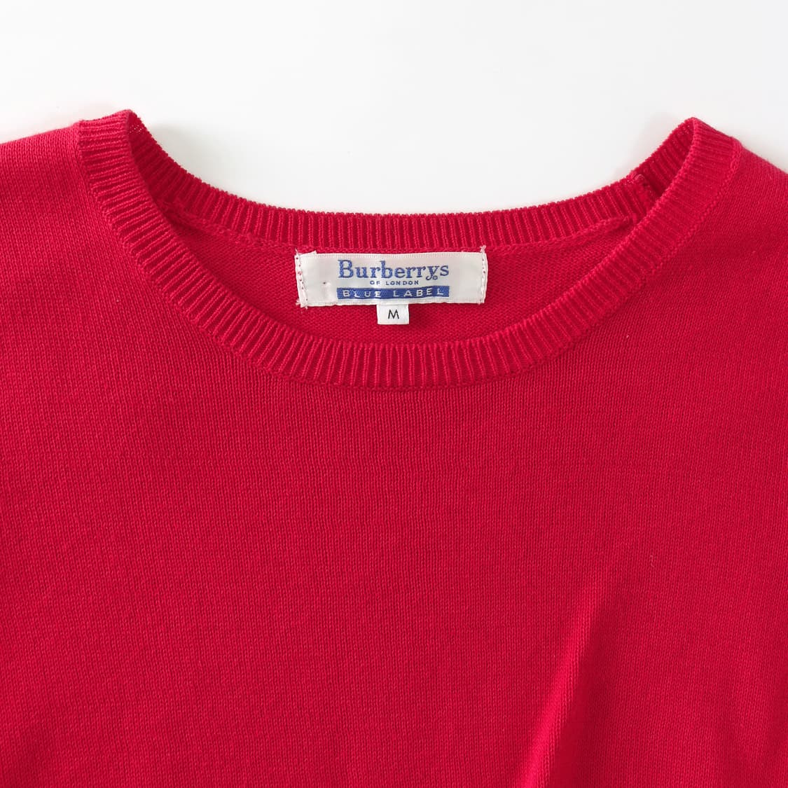 버버리 Burberry 빈티지 블루라벨 레드 반팔 여름 니트 상품이미지5