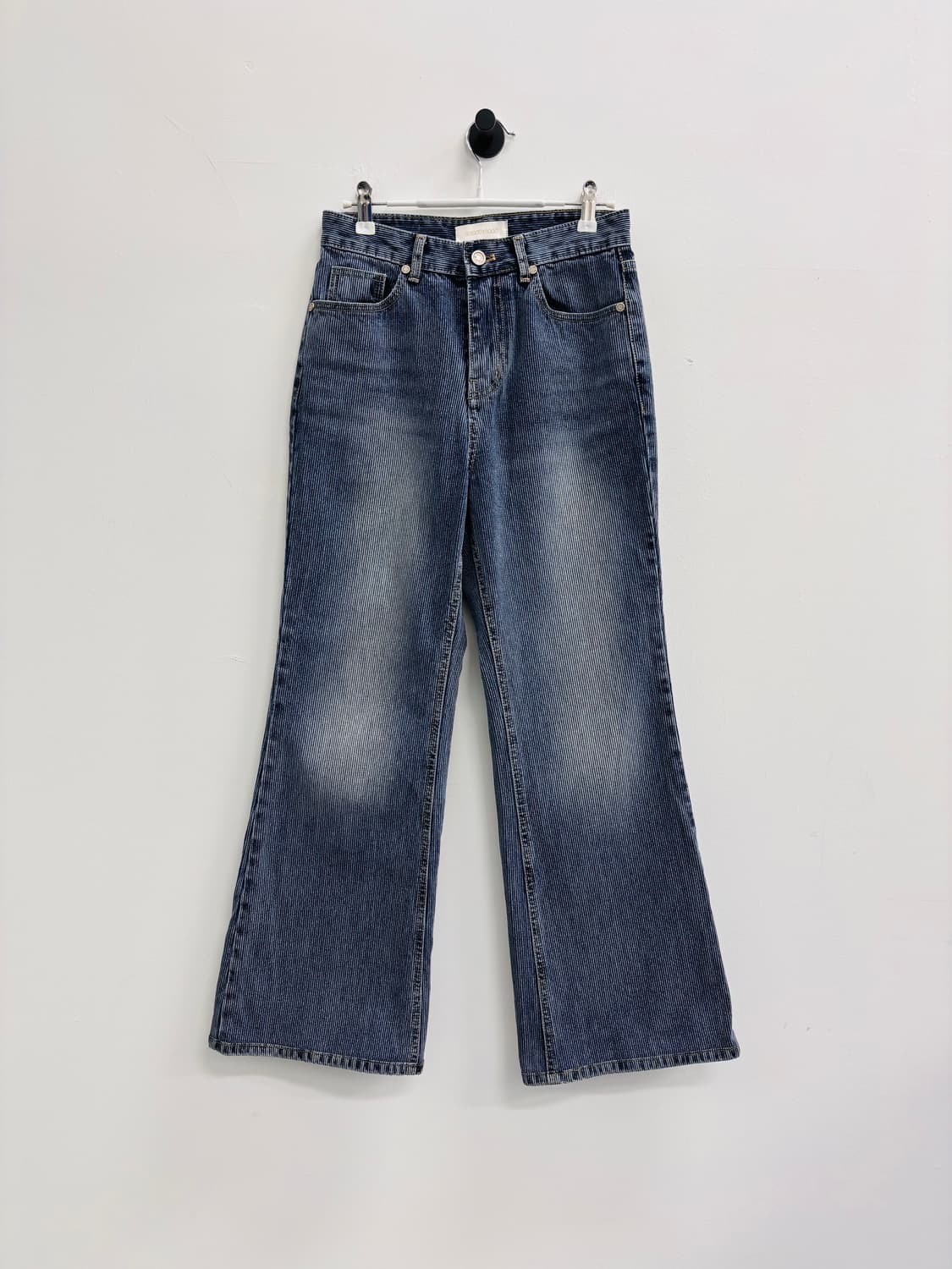 스무스무드(Smoothmood) 스트라이프 워싱 데님 부츠컷 상품이미지2