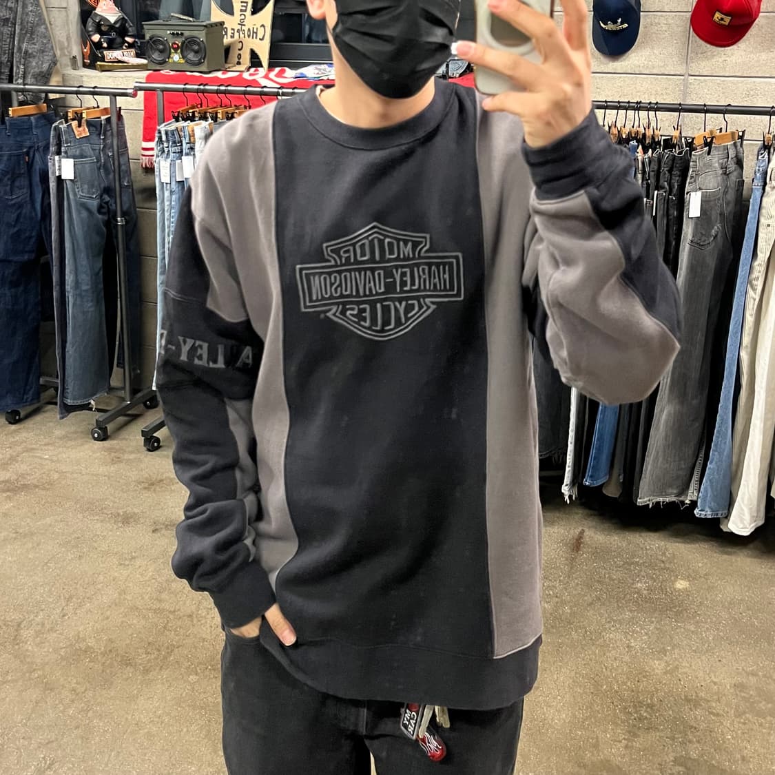 00s 할리데이비슨 로고 스웻셔츠 (105-110) 상품이미지5