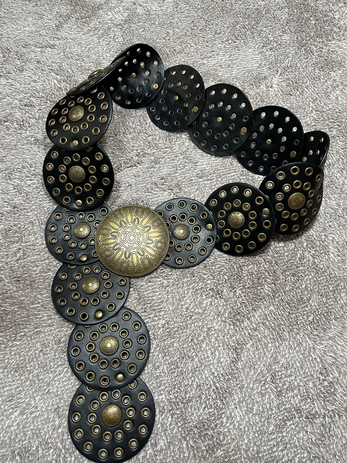 보헤미안 웨스턴 벨트 블랙 상품이미지1