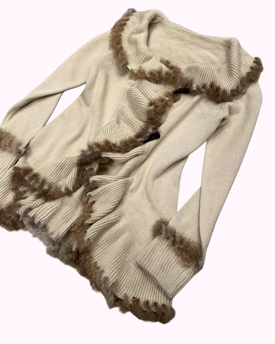 fur treaming showl cardigan 상품이미지2