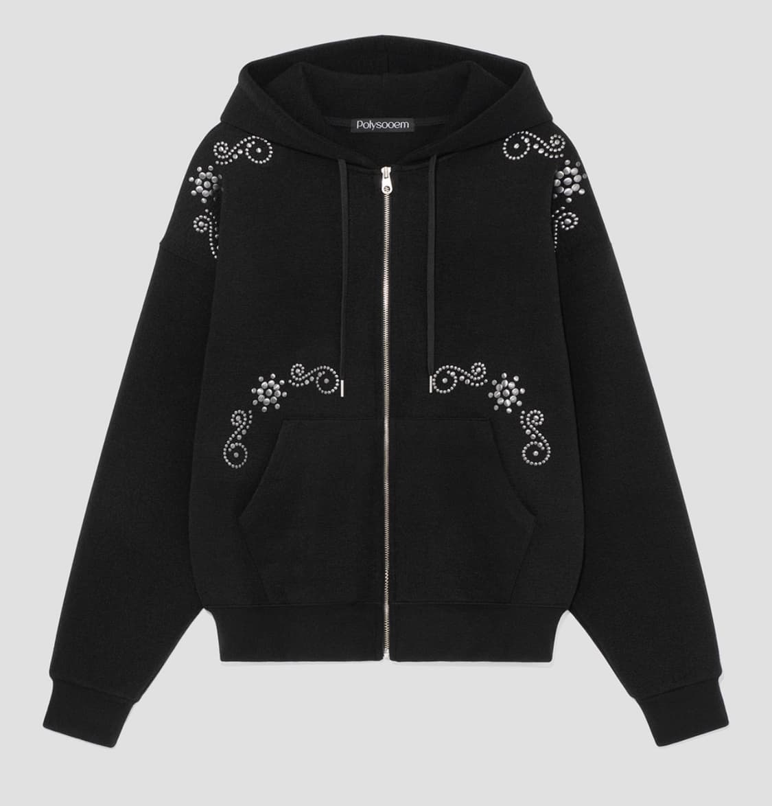 폴리수엠 스터드 후드집업 상품이미지1