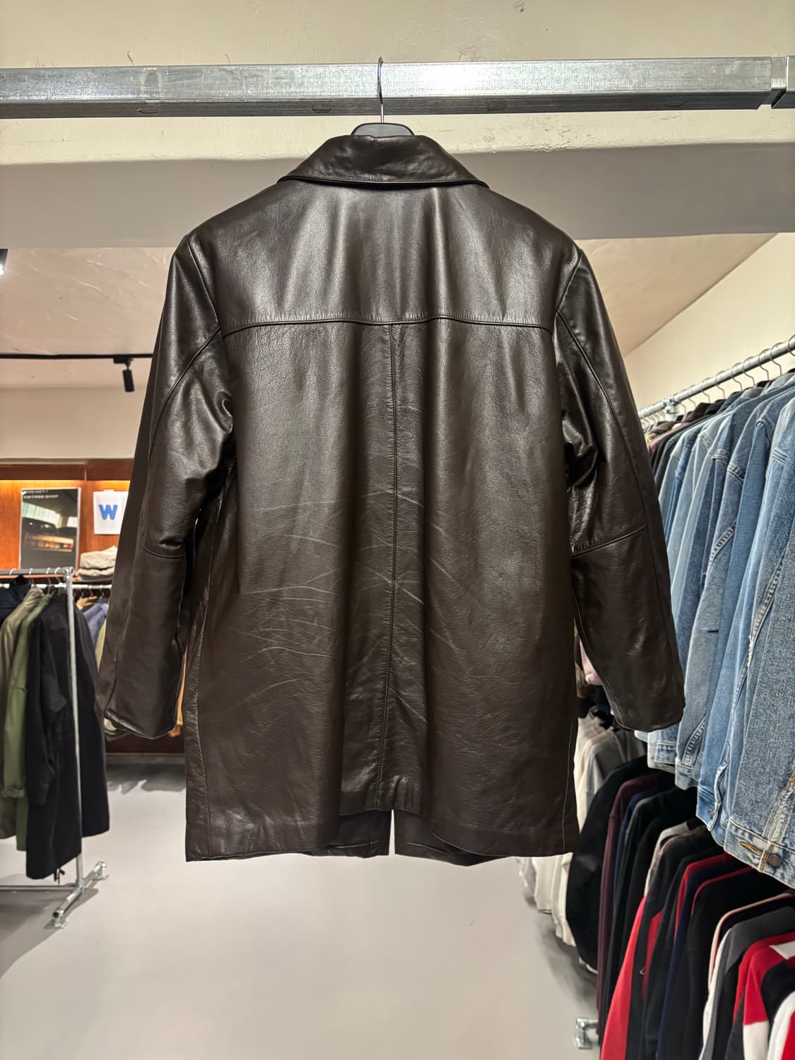 빈티지 소가죽 반코트 자켓 (women) 상품이미지5