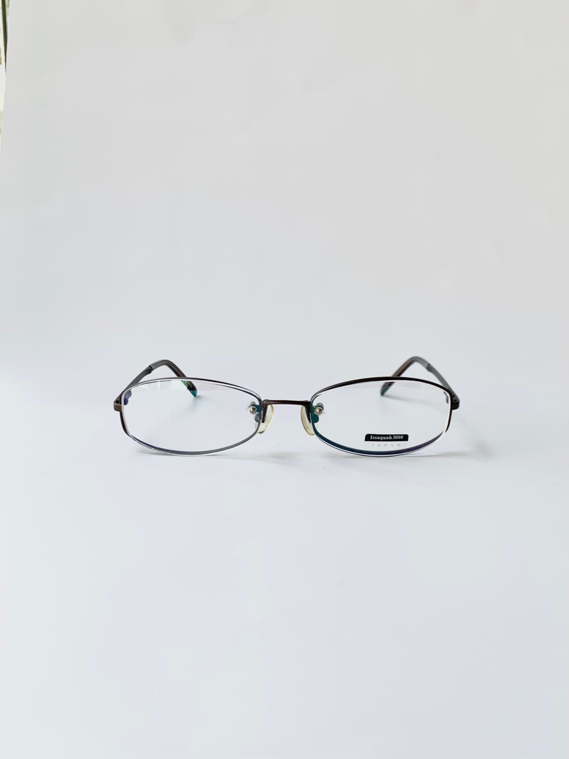 [픽키-609] 브라운 메탈 하프림 안경 데드스탁 프레임 상품이미지1