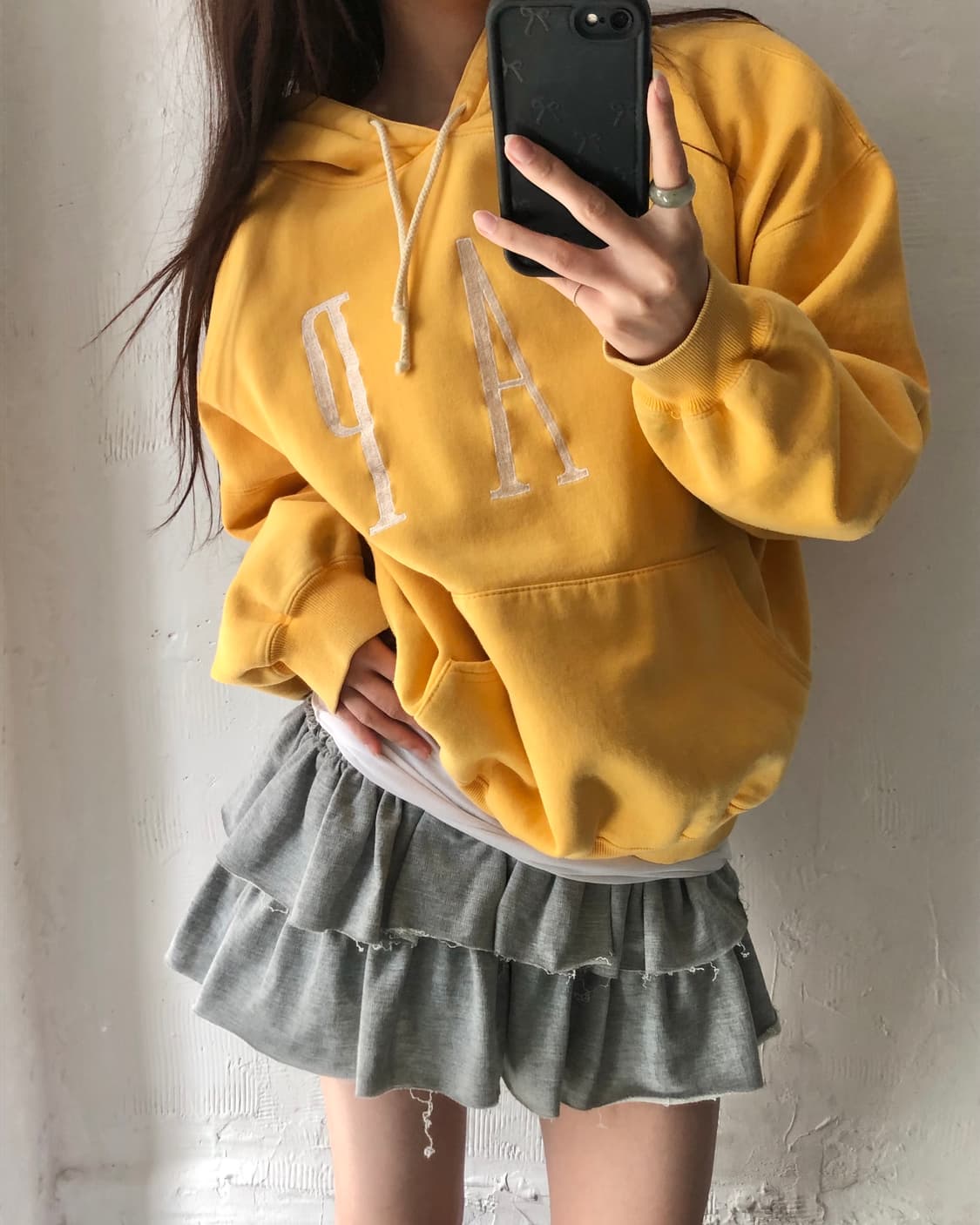 Gap 90‘s 올드 갭 머스타드옐로우컬러 후드티  상품이미지3