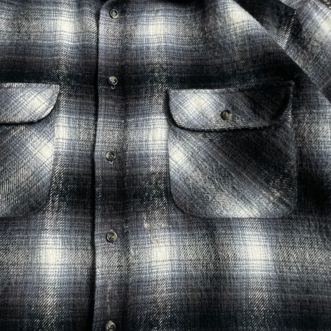 빈티지 미니멀 체크 그라데이션 치카노 플란넬 셔츠y 4739 상품이미지5