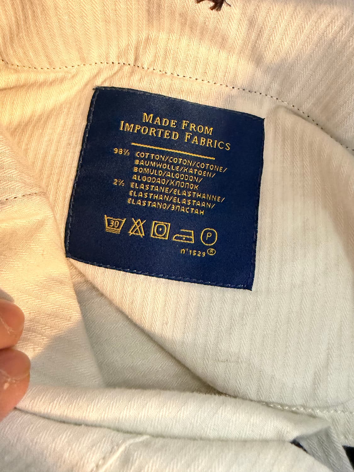 폴로 네이비 면바지 남성 정장 바지 34 상품이미지5