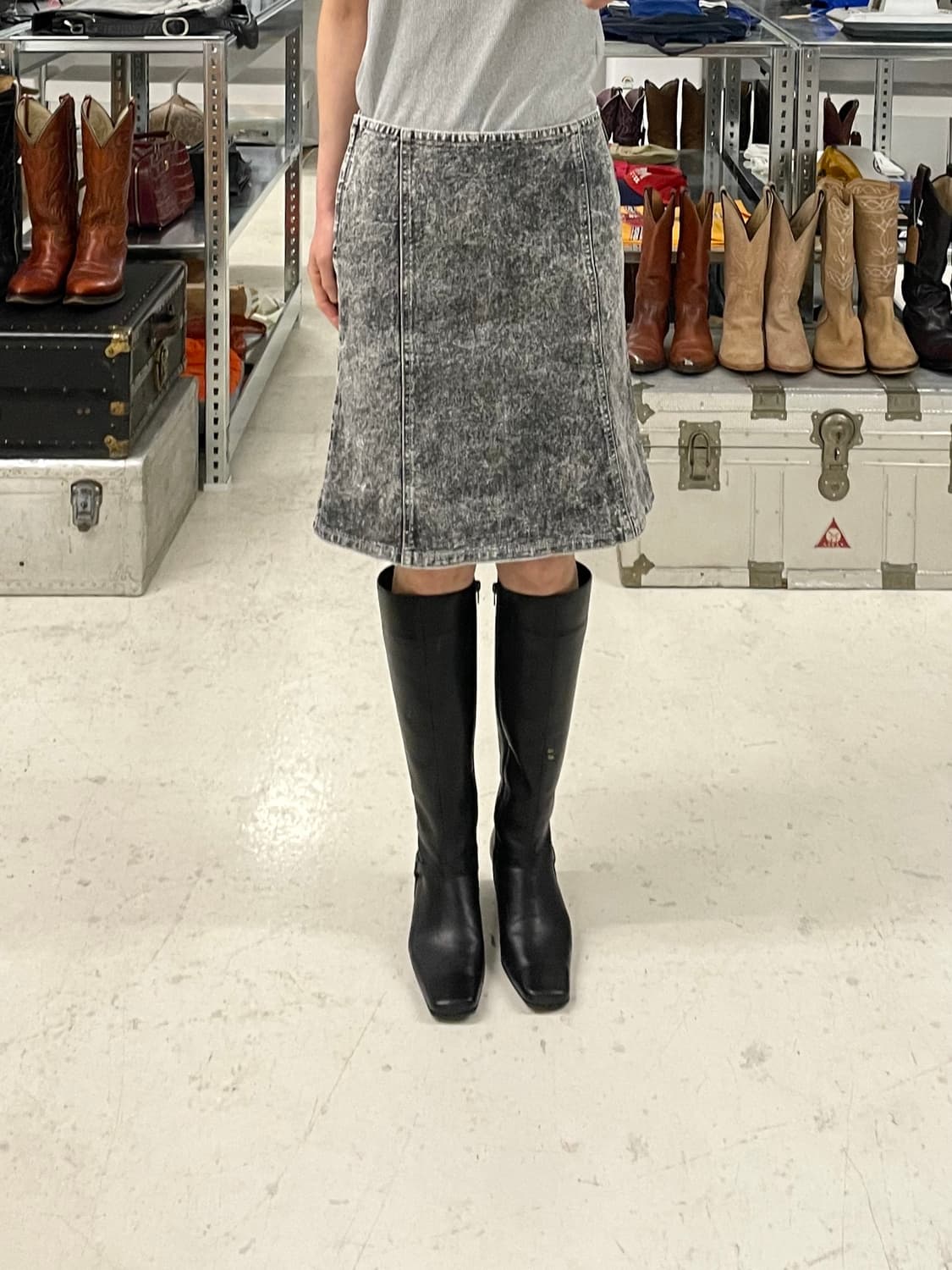 VTG square toe harness boots 스퀘어토 하네스 부츠 상품이미지1