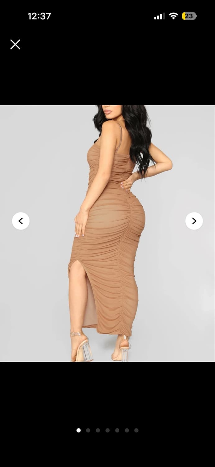 FASHION NOVA 청순섹시 셔링 쉬폰드레스 상품이미지1