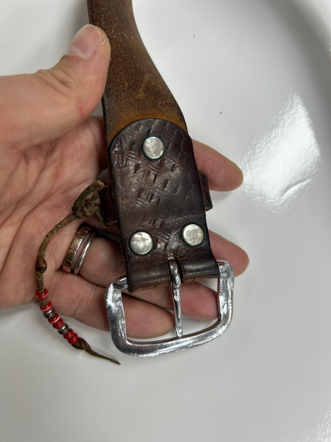 VISVIM 올드비즈빔 콘초 커스텀 가죽 벨트 상품이미지6