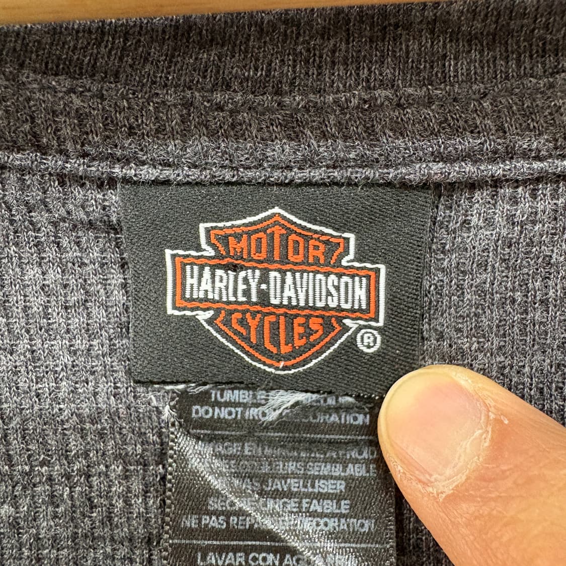 할리데이비슨 긴팔 티셔츠 차콜 그레이 여성 XL 상품이미지4