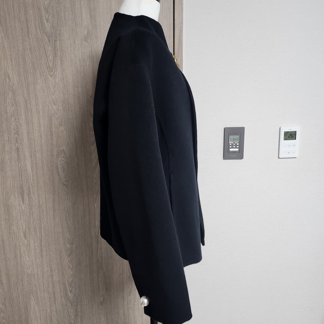 《새상품》캐시미어 핸드메이드 반코트 상품이미지5