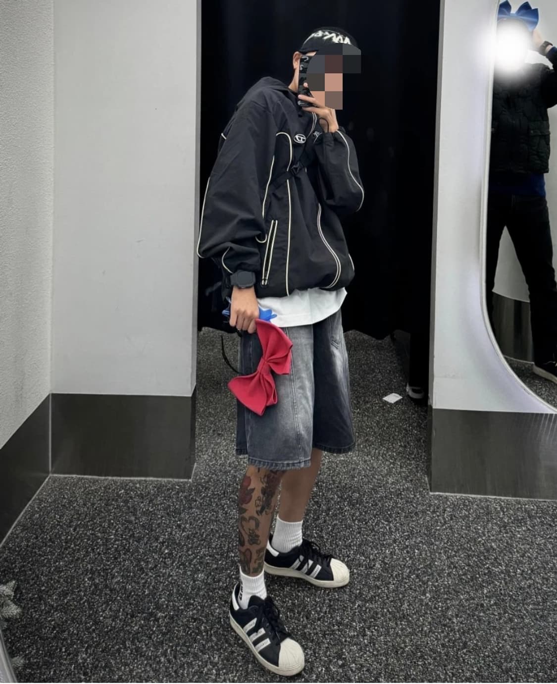 디젤/J하이브스 콘트라스트
 파이핑 윈드브레이커 재킷 블랙/l 상품이미지10