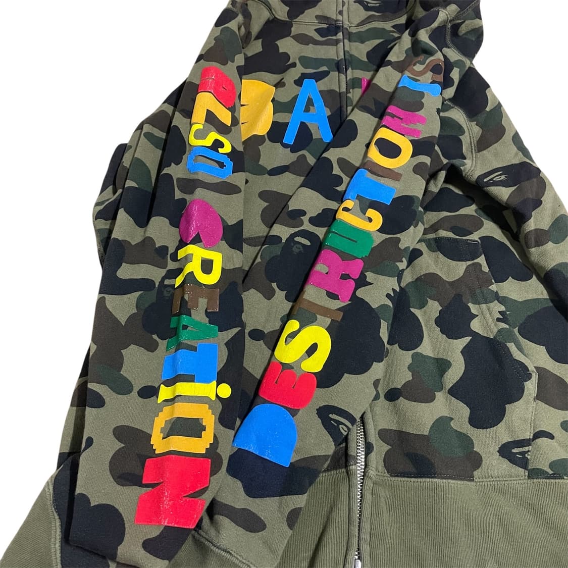 M) 베이프 레디메이드 콜라보 타이거 샤크 후드 집업 상품이미지3