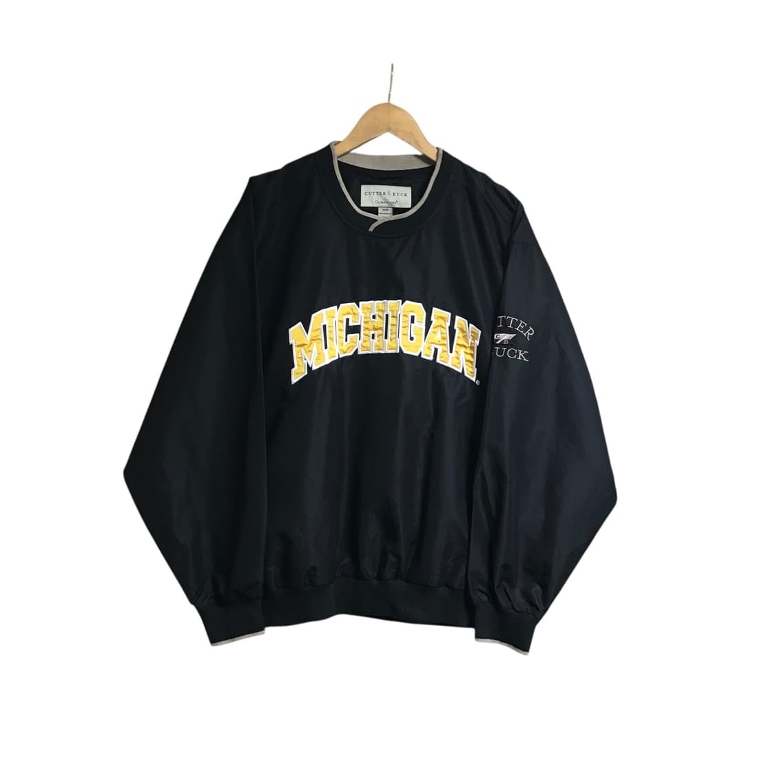 미시건 올드스쿨 검정 웜업바막 상품이미지1