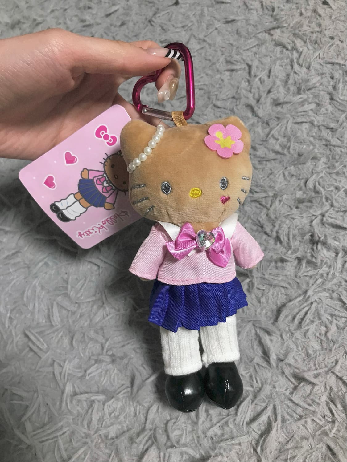 일본 산리오 정품 갸루 태닝키티 롱다리 교복 키링 헬로키티 양도 y2k 상품이미지7