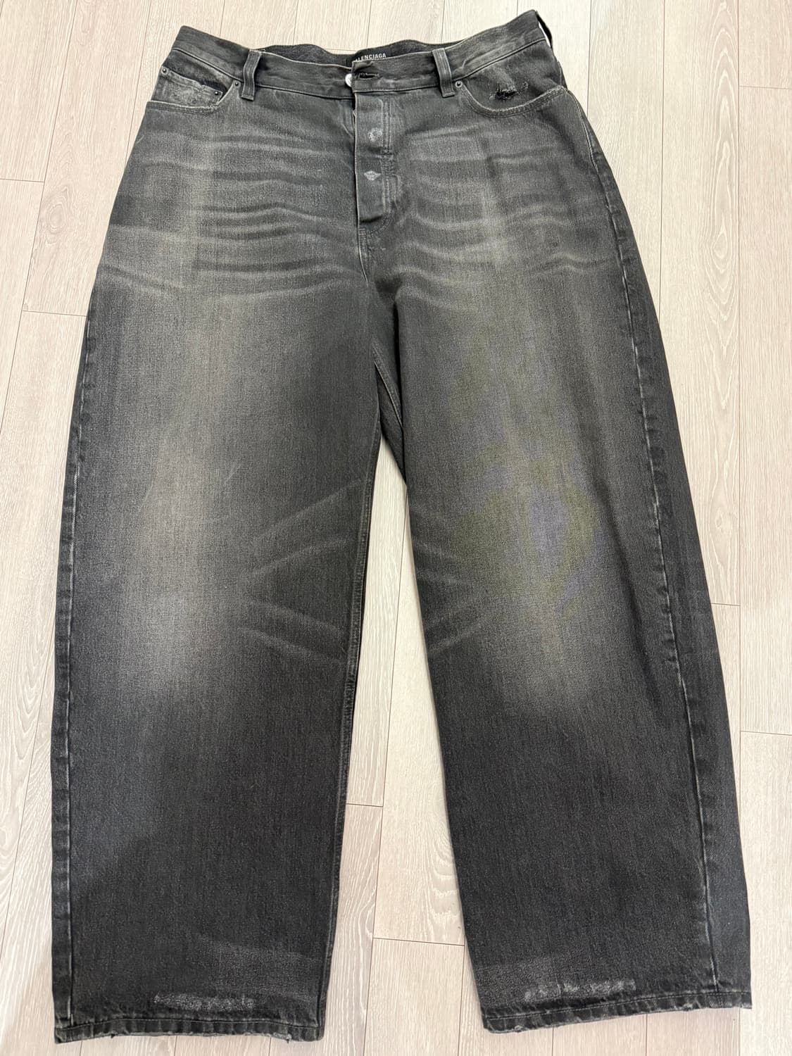 [M] 발렌시아가 다크 그레이 코팅 라지 배기 소프트 데님 상품이미지2