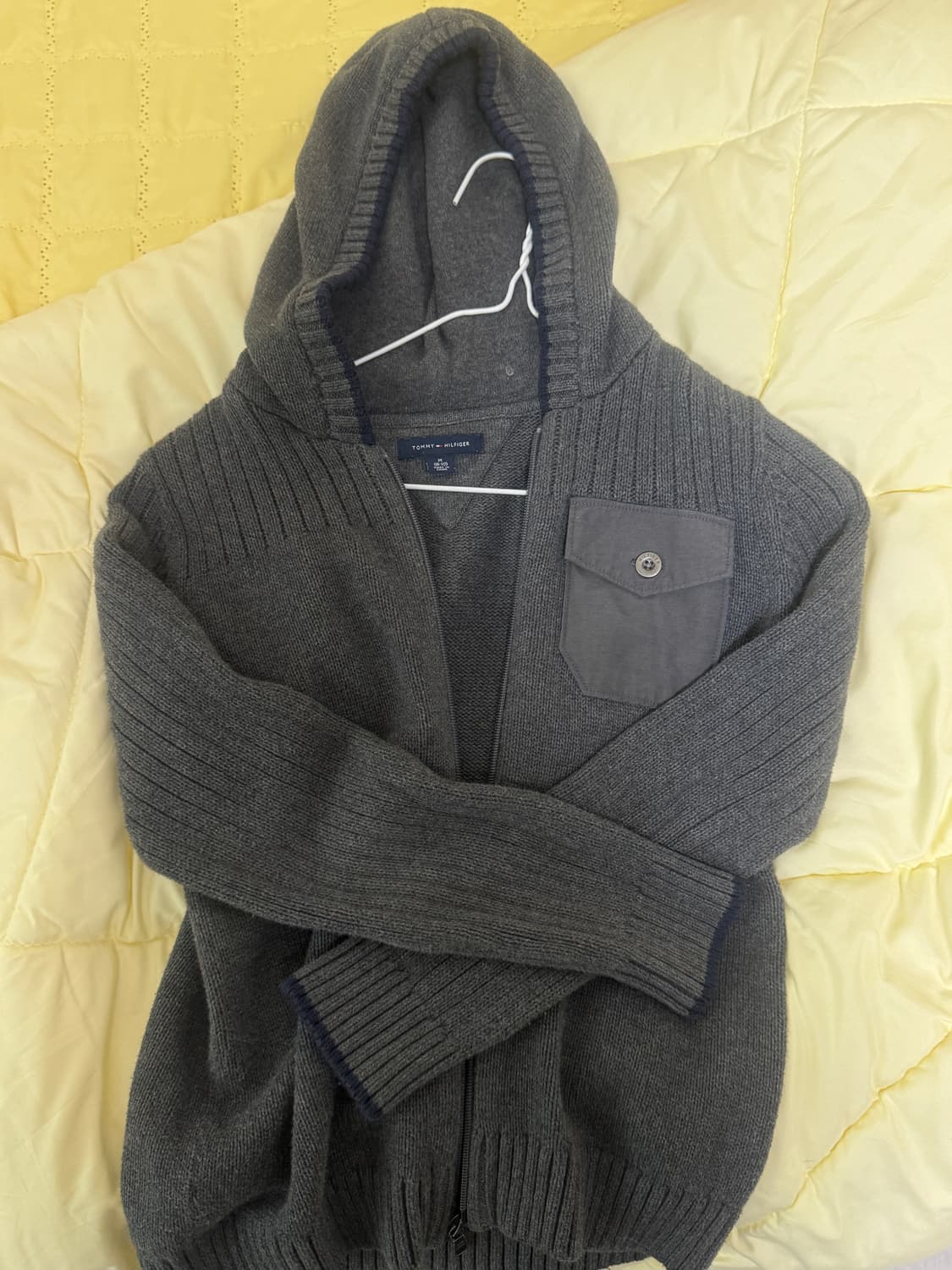타미힐피거 니트 후드집업 상품이미지1