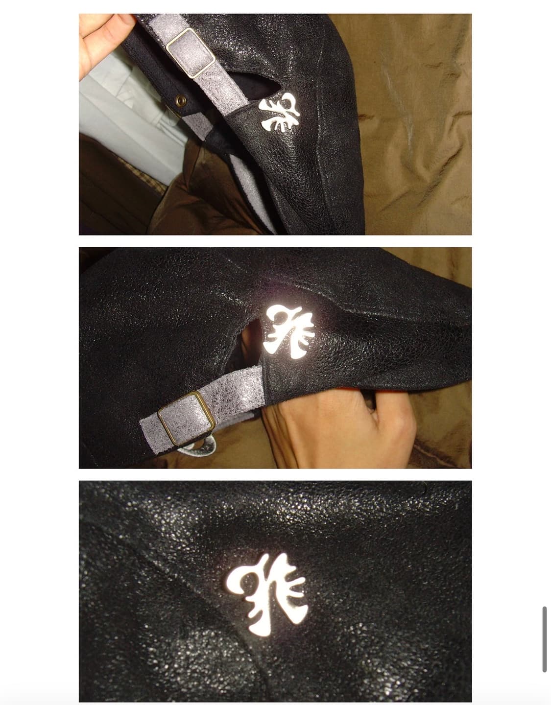 빈티지 가죽 헌팅캡 블랙 상품이미지2