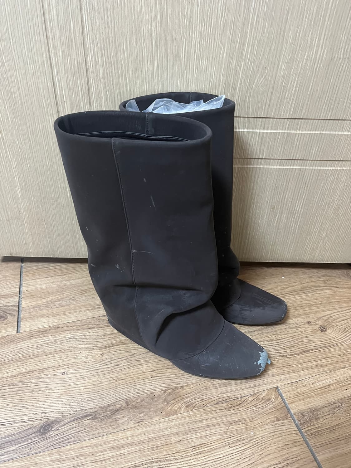 쓰리투에이티 링클부츠 다크브라운(가죽보강 필요) 상품이미지1