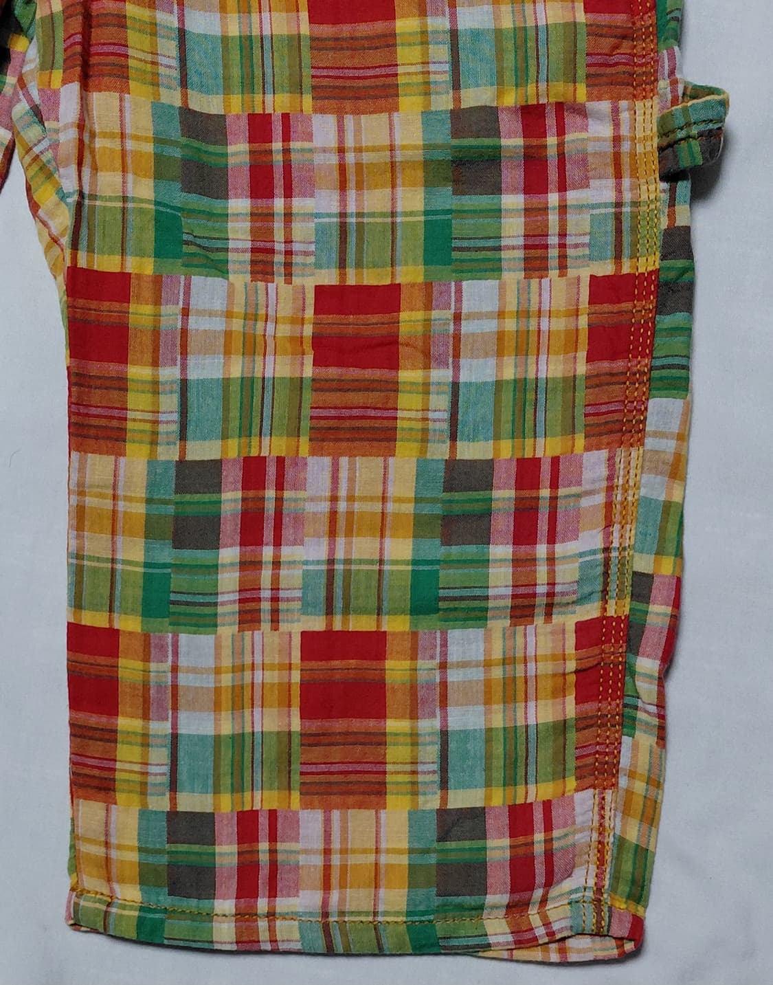 [M] 오슈코슈(OshKosh) 패치워크 마드라스 체크 워크 하프팬츠 상품이미지4