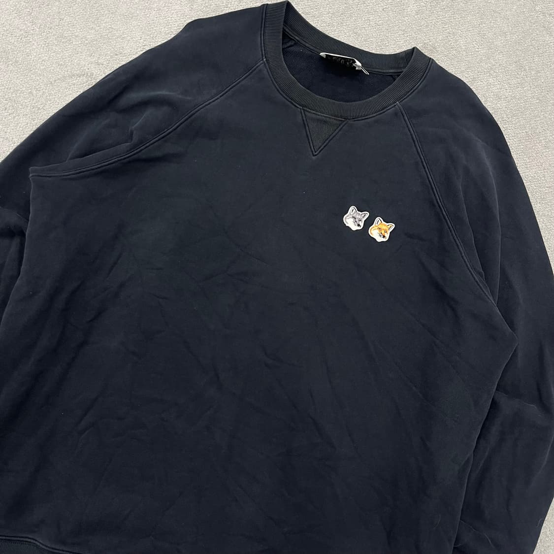 2XL 메종키츠네 더블폭스헤드 맨투맨 상품이미지2