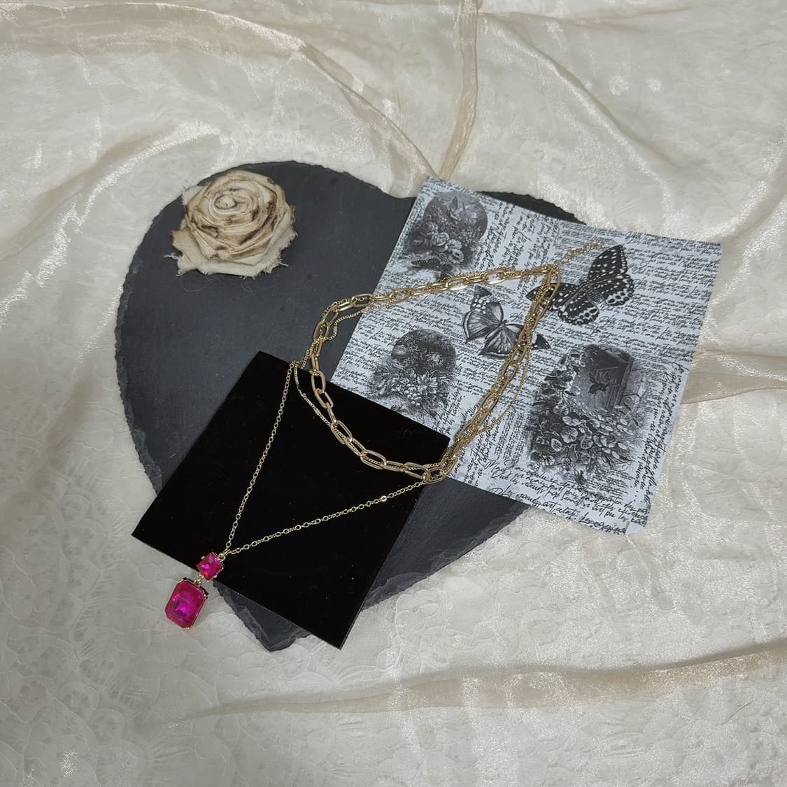 빈티지 레이어드 체인 오리엔탈 목걸이 상품이미지2