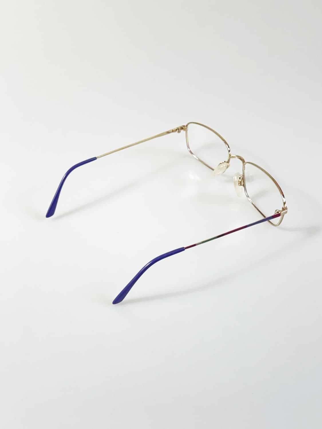 90s 멀티컬러 슬림 스퀘어 프레임 빈티지 안경 상품이미지4