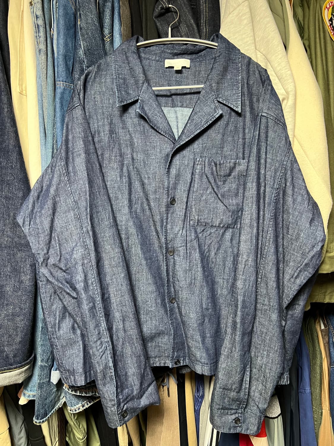 코스) 캠프 칼라 데님 셔켓 상품이미지1