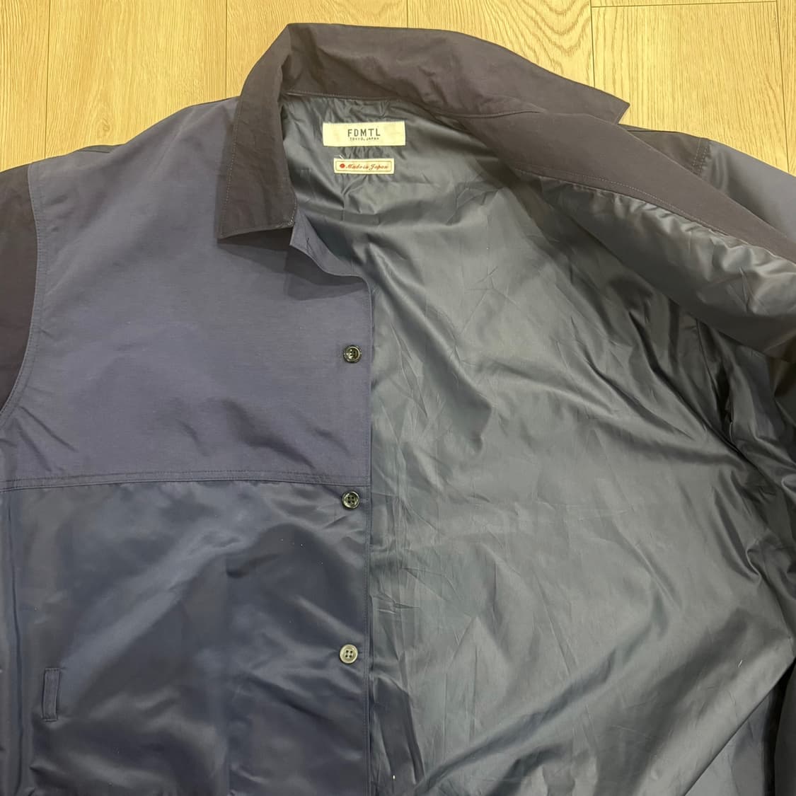 FDMTL 패치워크 코트 나일론 믹스 펀드멘탈 롱코트 일본 상품이미지3