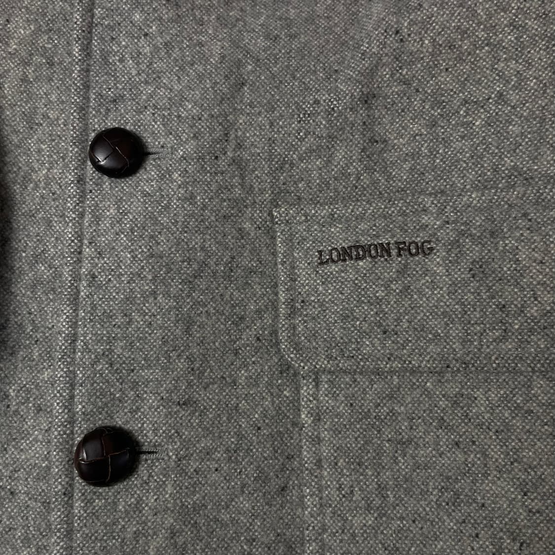 런던포그 그레이 투포켓 코트 100 상품이미지5