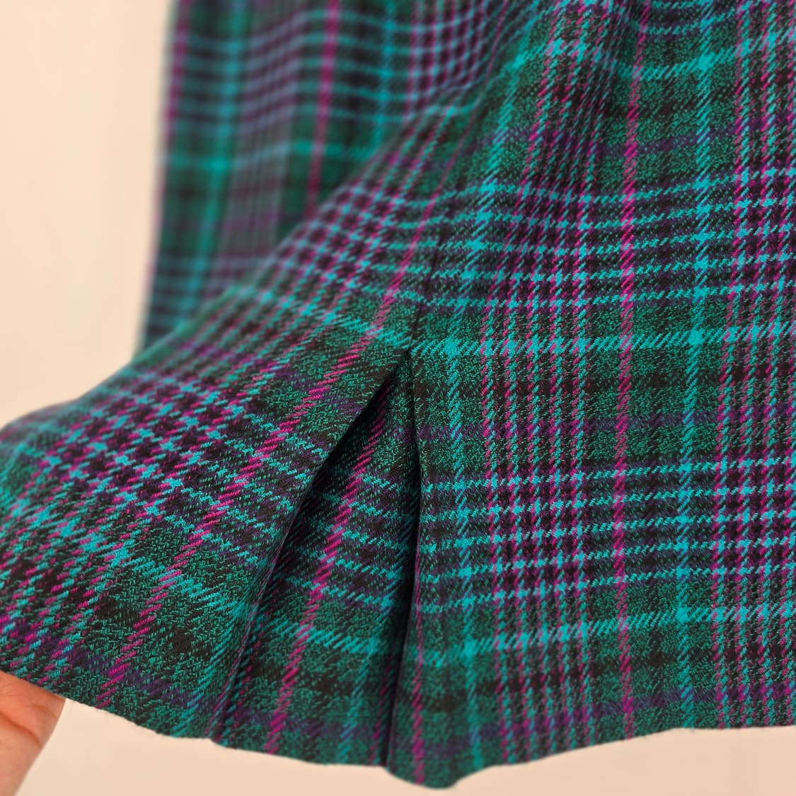 일본 빈티지 체크 울 스커트 26" 상품이미지6