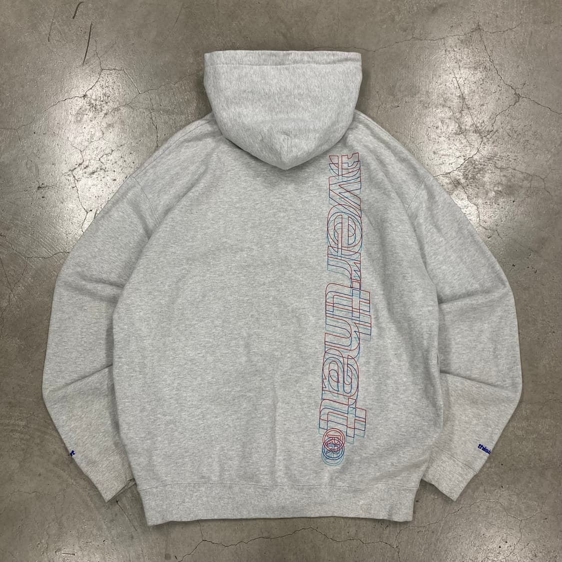 디스이즈네버댓 그레이 컬러 스펠아웃 후드티 상품이미지2