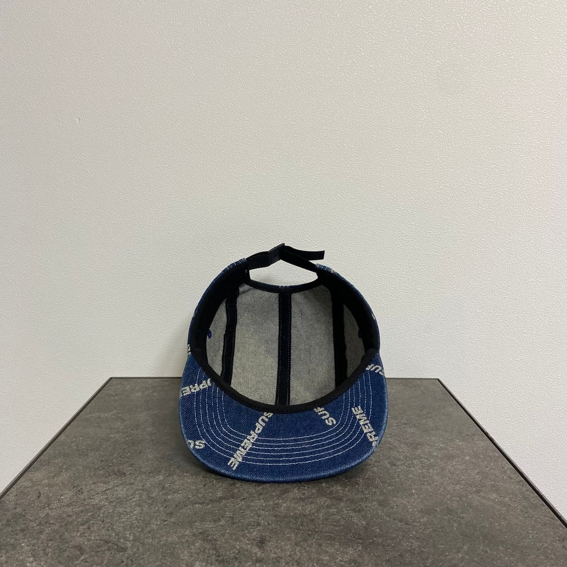 슈프림 캠프캡 모자 자카드 글리터 로고 레드 박스로고 상품이미지5