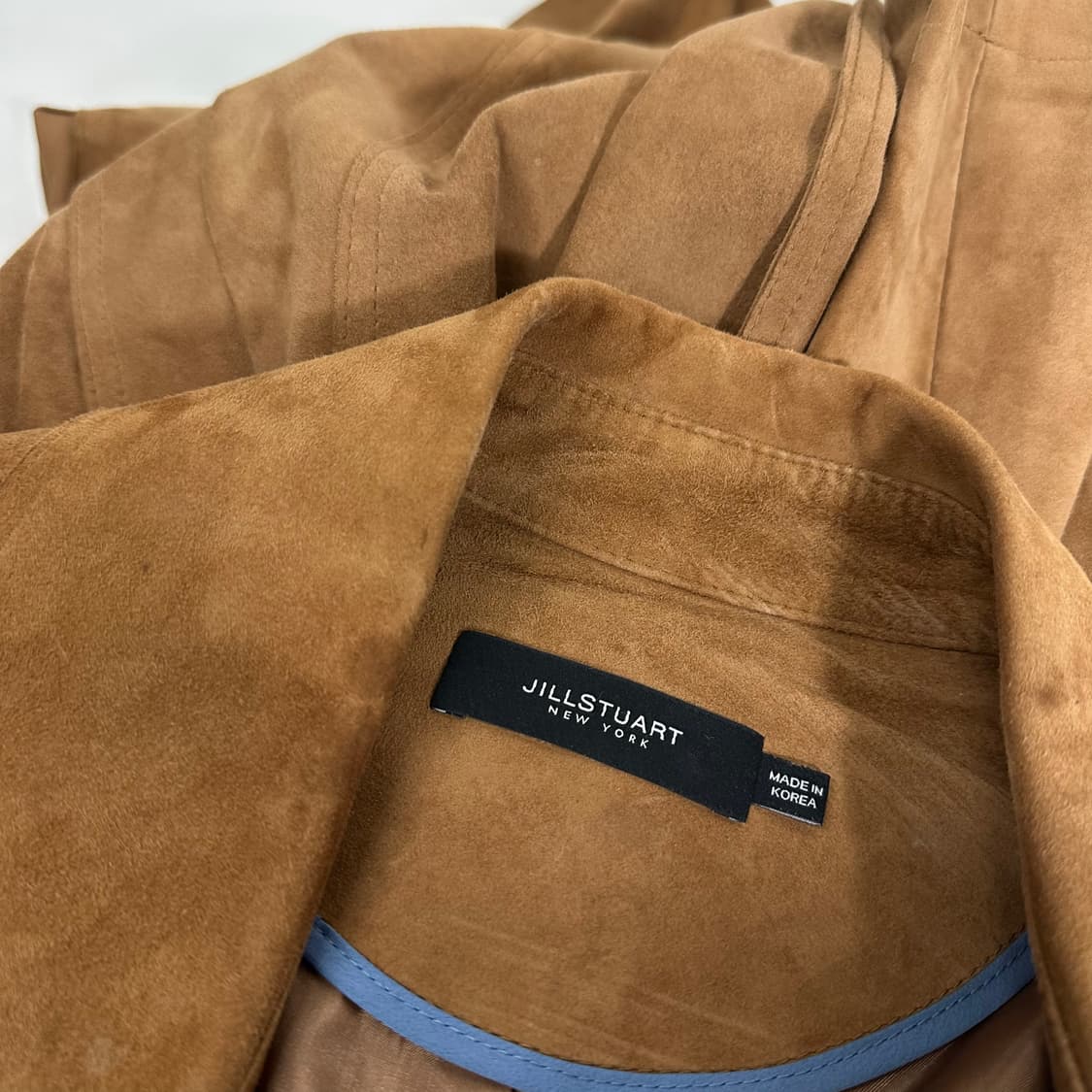 우먼FREE 질스튜어트 뉴욕 베이지 로브 염소가죽 스웨이드 코트 상품이미지9