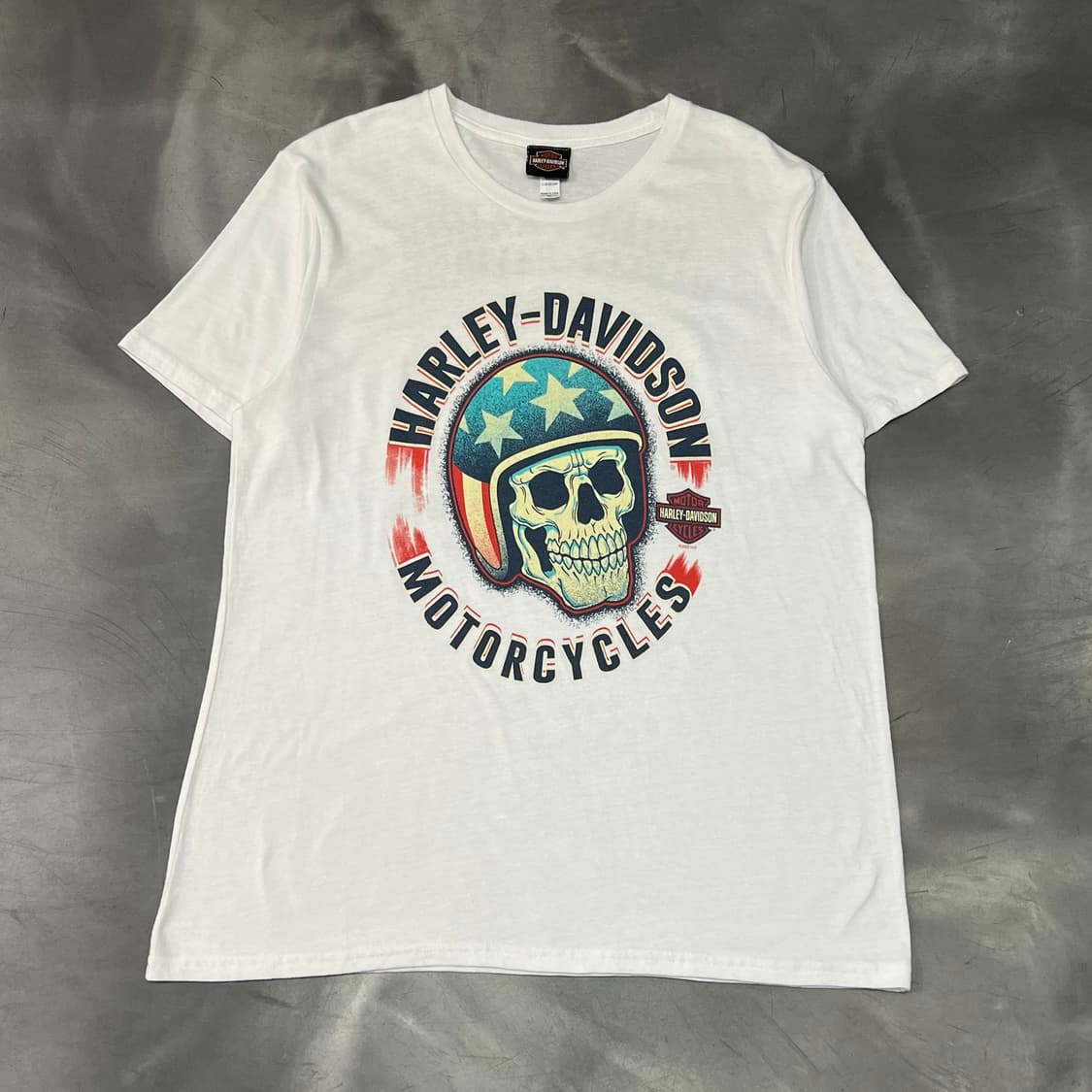  USA 할리데이비슨 스컬 프린팅 반팔티 y15714 상품이미지1