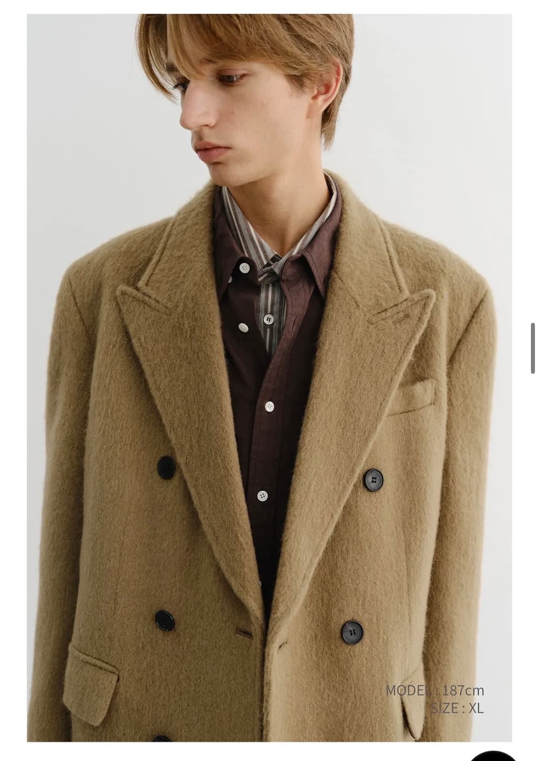 던스트 알파카 코트 카멜 새상품 M  상품이미지3