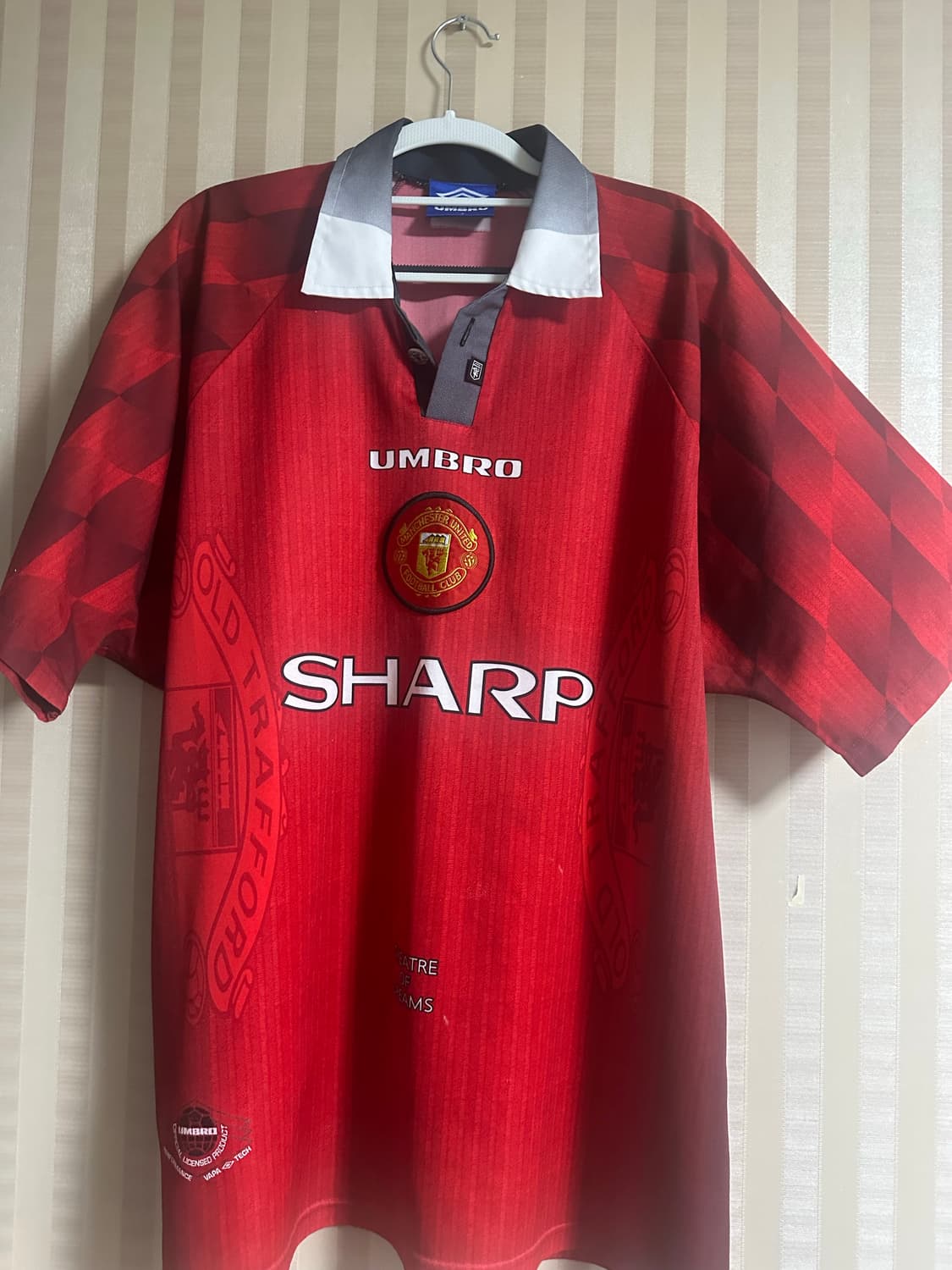 맨체스터 유나이티드 96-98 홈 반팔 노마킹 XL 상품이미지2