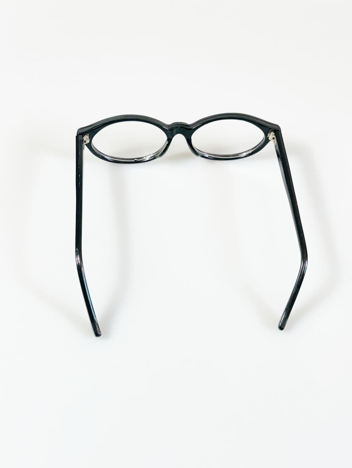 90s ROYAL 클래식 블랙 오벌 뿔테 프레임 빈티지 안경 상품이미지5