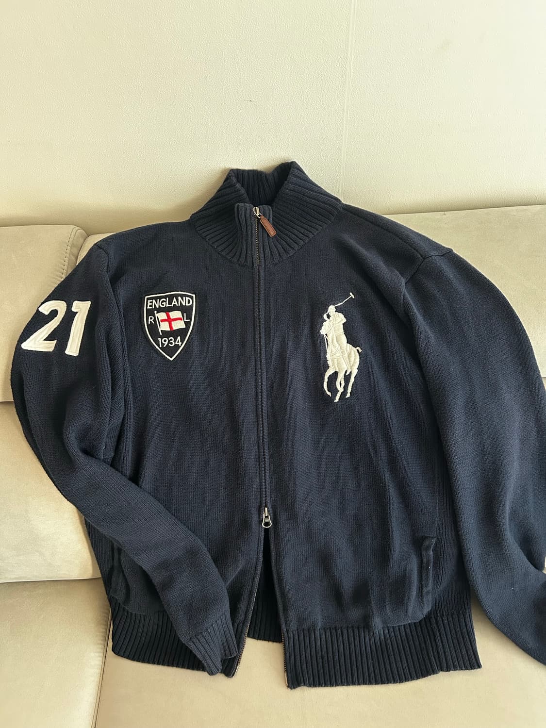 폴로 빅포니 잉글랜트 투웨이 니트집업 치프키프 상품이미지1