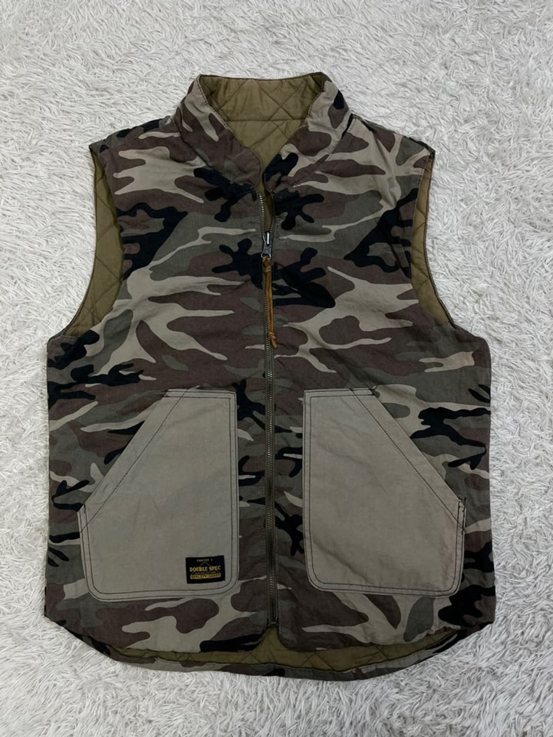 빈티지 카모플라쥬 퀼팅 조끼/#2858 상품이미지1