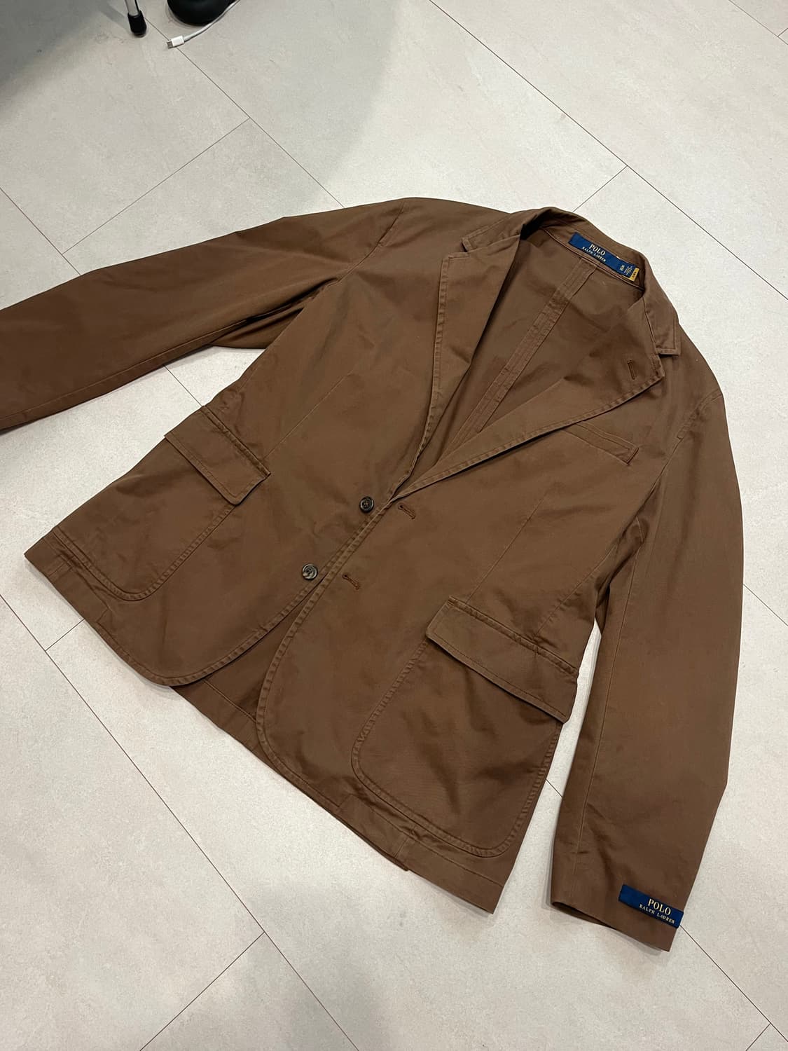 폴로 브라운 코튼 자켓 XL 상품이미지1