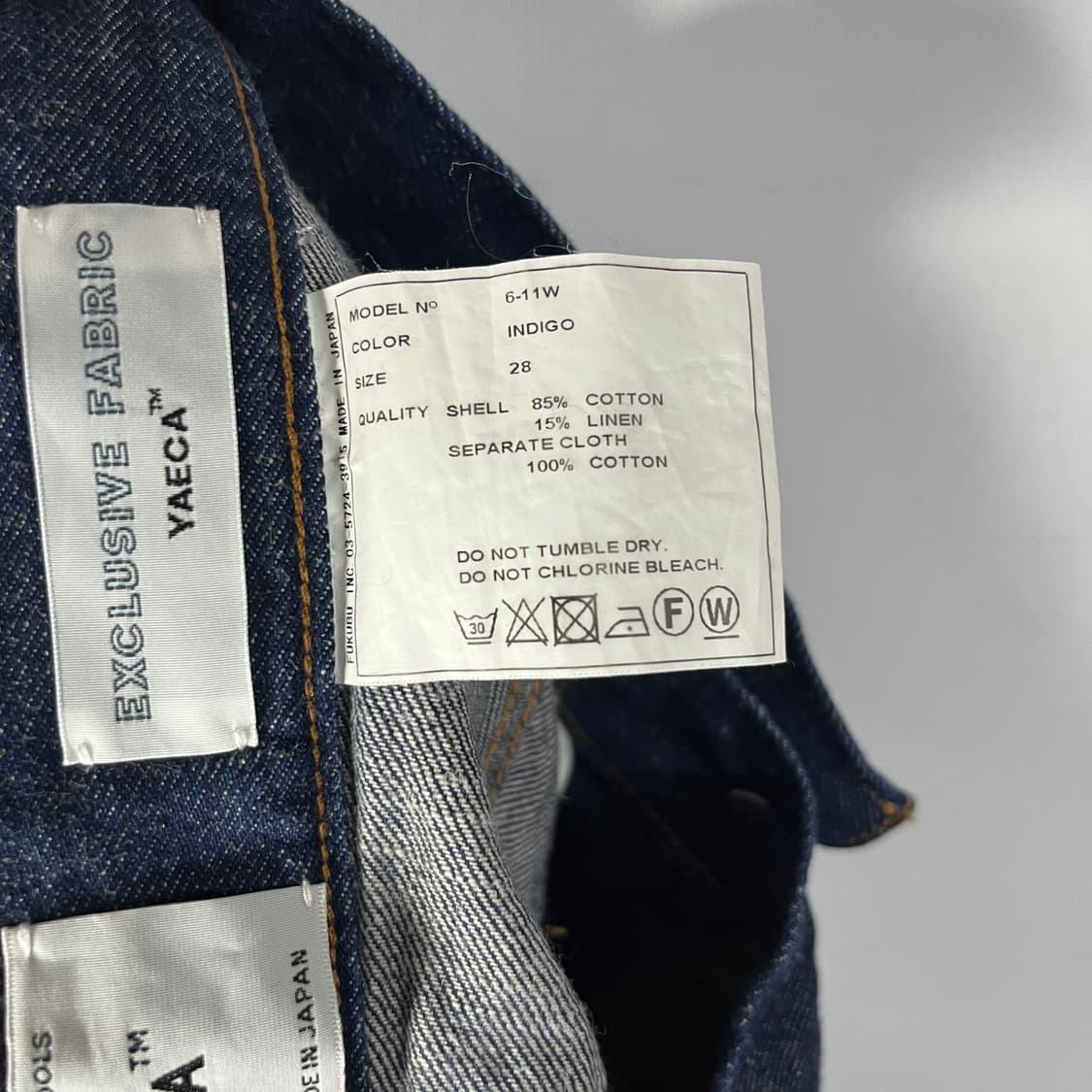 [YAeca] 야에카 린넨 블렌드 인디고 데님팬츠 상품이미지6