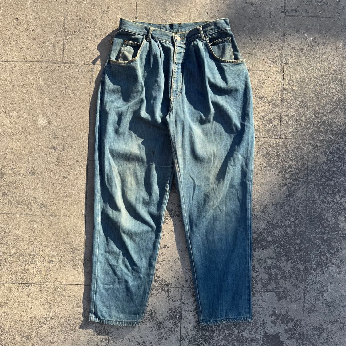 80s Sasson USA 로고 데님 배기 팬츠 상품이미지2