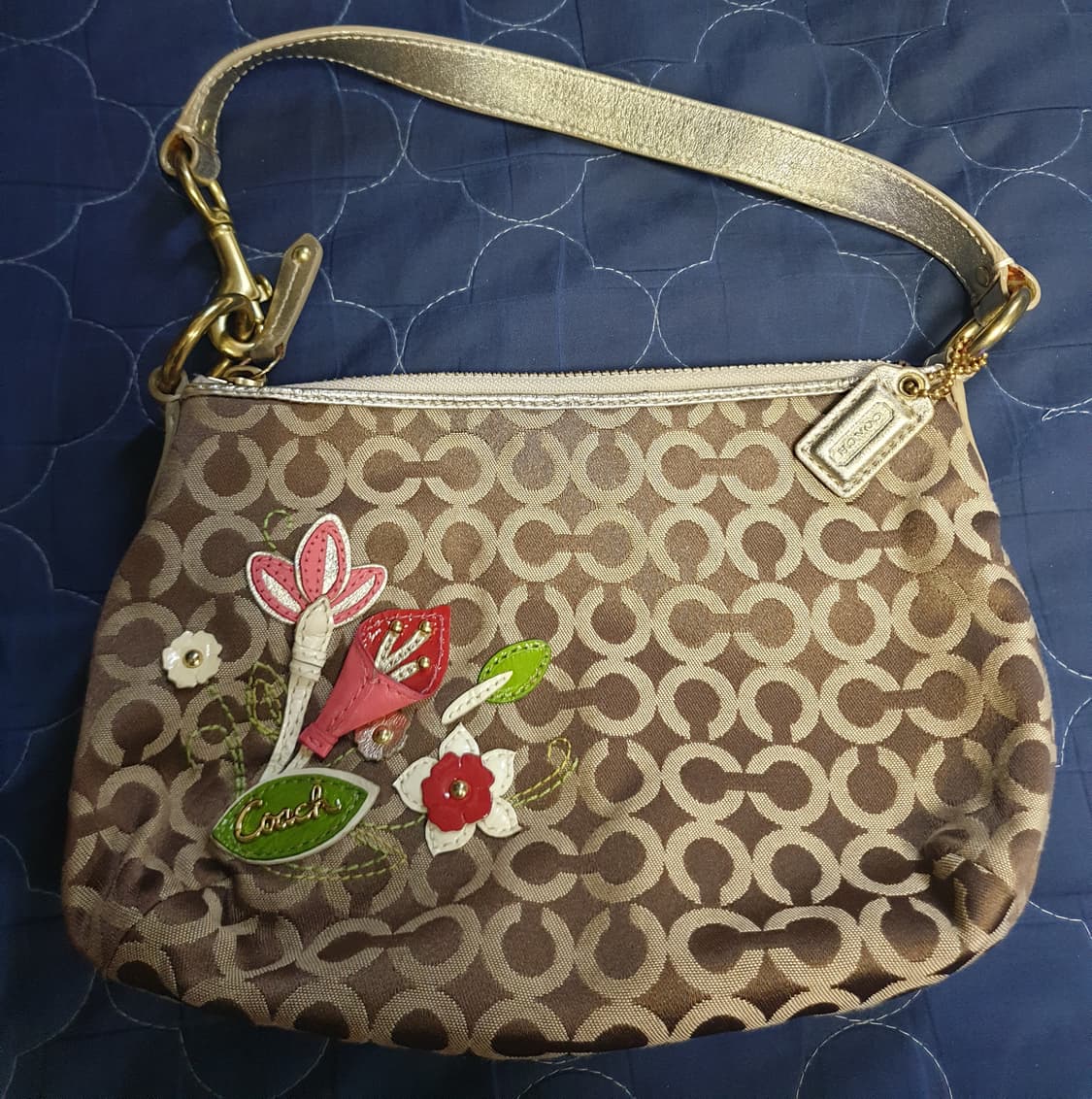 (빈티지) COACH 코치 모노그램 플라워 패치 미니 숄더백 상품이미지1
